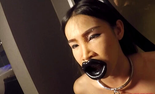 Ladyboy Donut Pissed On And Mouth Fucked