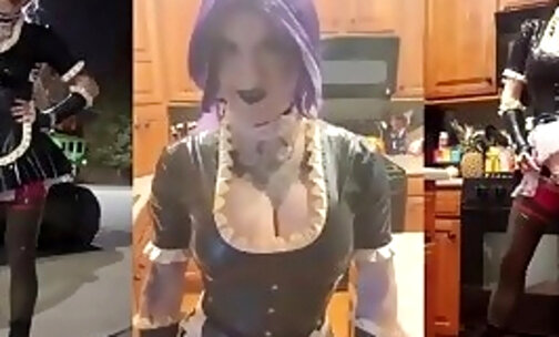 Goth Princess Whore Tiffany Minx - Latex Maid Begs to be Exposed