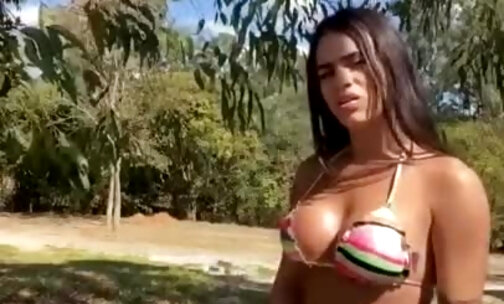 Beautiful brazilian girl pissing