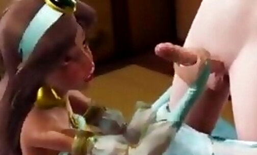Futa Elsa baise Jasmine  - Porno 3D
