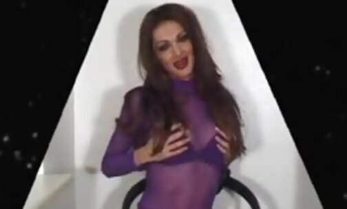 This vampy shemale is a real pornstar
