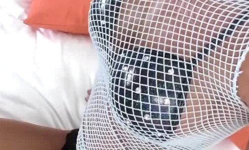 Ladyboy Cartoon pumps her erect dick intensely filmed close up