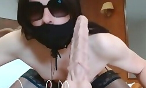 Tgirl teaching how to stimulate p spot while riding huge dildos *** tgirl floozyJezebelle