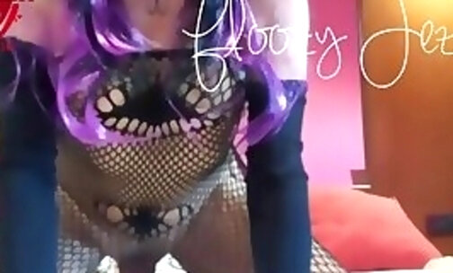 FloozyJezebelle riding huge dildos in the floor of a motel room *** Extreme anal dildos