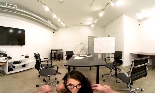 VRB TRANS Angry TS Boss Fucks Her Favorite Employee During Break At Work VR Porn