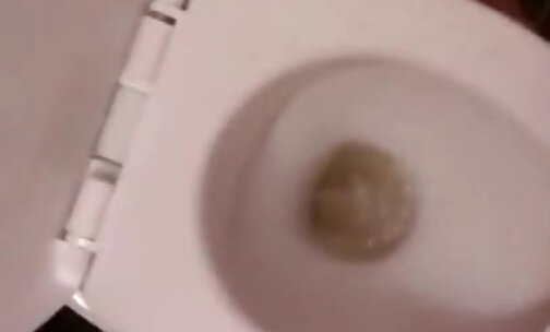 Crossdresser pee served on toilet suck it up whore