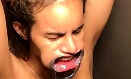 Roughly MouthFucked And Pissed On Ladyboy