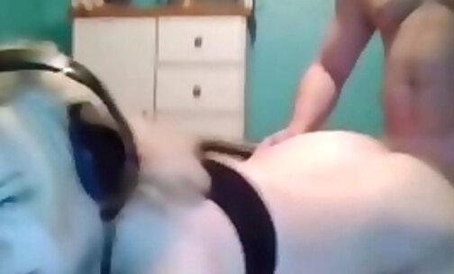 Chubby blond ts moans hard as she gets destroyed in her