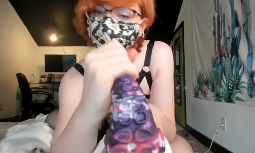 Clumsy Trans Girl Gets Creampie From Bad Dragon Toy