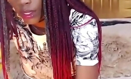 Ebony Black Tranny Naughty On Webcam