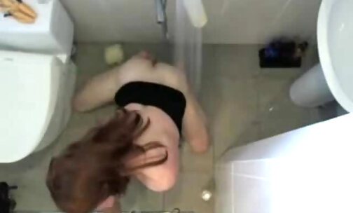 Sexy crossdresser loves the shower