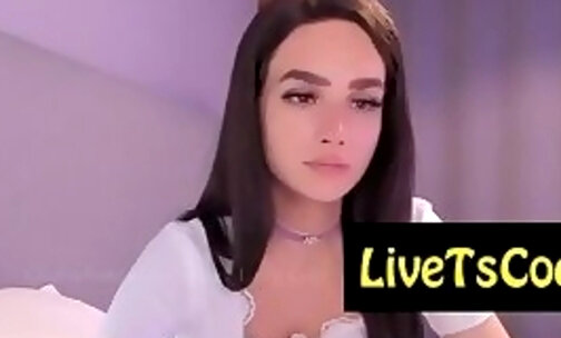 pretty tranny slut teasing on live webcam live part 3