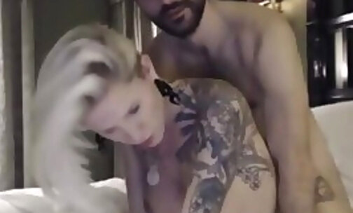 Hairy guy licking and fucking her asshole