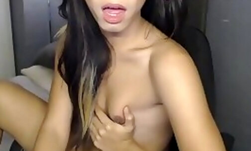 Exclusive Sexy Asian Latina Sheboy in a Webcam Show
