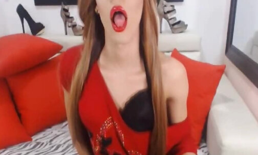 Hot Blonde Shemale Webcam Masturbation