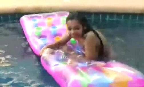 Teen Ladyboy Tao Having Fun In Swimming Pool
