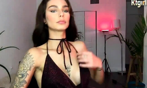 super gorgeous & sexy russian tranny beauty shows off her hot body on cam