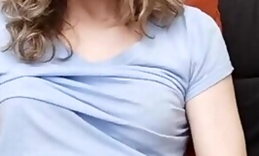 Cumming on the couch outside
