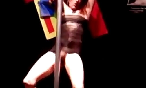 Tranny strip tease cock onstage
