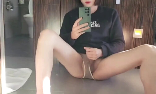 Shemale Masturbating in front of hotel mirror xh8ZD1V