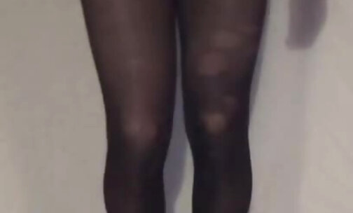 cum on my legs in pantyhose