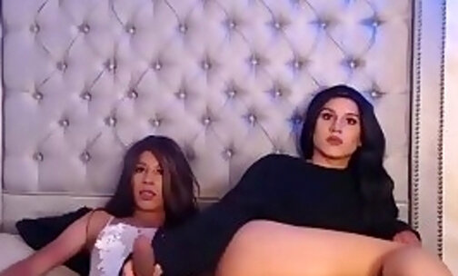 two brazilian transgirls jered with coc suced on cam