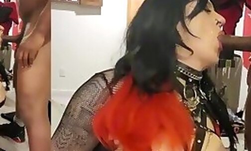 Exposed Sissy Bitch Tiffany Minx – Blowjob In Close Up and Long Shot
