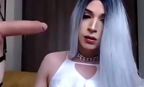 Beautiful Trans Sucking Tranny Girlfriend On Webcam 192