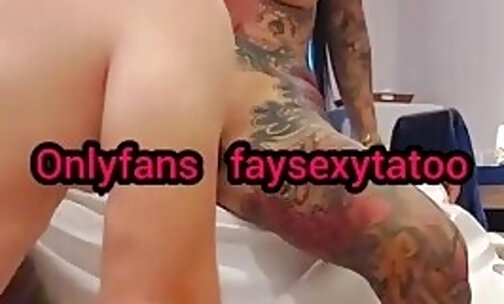 Faysexytatoo - sexy tattoo ladyboy with  guy  suck dick