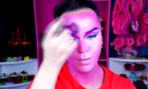 Transformation for a pink drag queen
