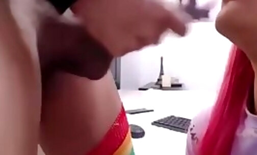 Two Teen Shemales Fuck On Webcam