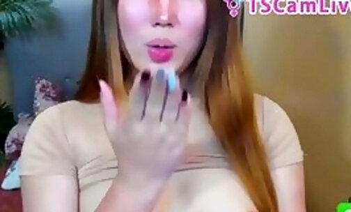 Sexy Chubby Korean Shebabe enjoying Lovense doing web cam show Part 2