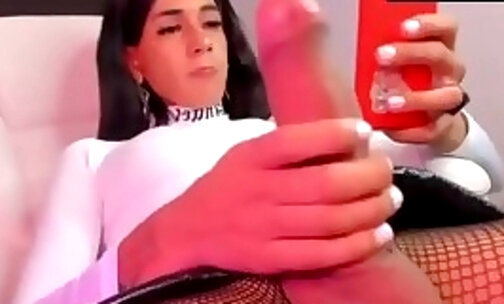 with large penis mexican tramp tranny in dark pantyhose