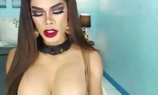Trans Goddess Fucks Herself And Licks Her Juice