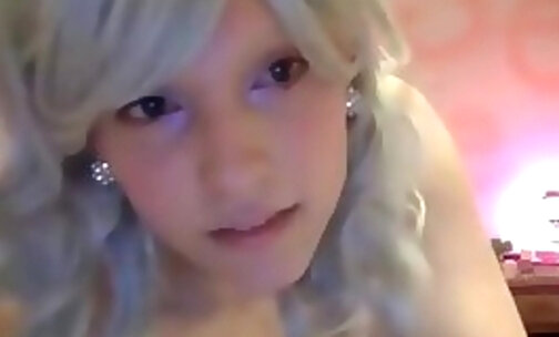 18yo slutty white trnsgender on live webcam part 4