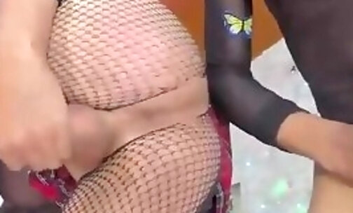 latina tranny couple mutual anal on webcam