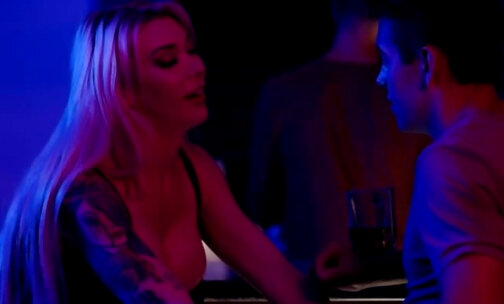 Gorgeous shemales sucking and fucking hot studs in a bar
